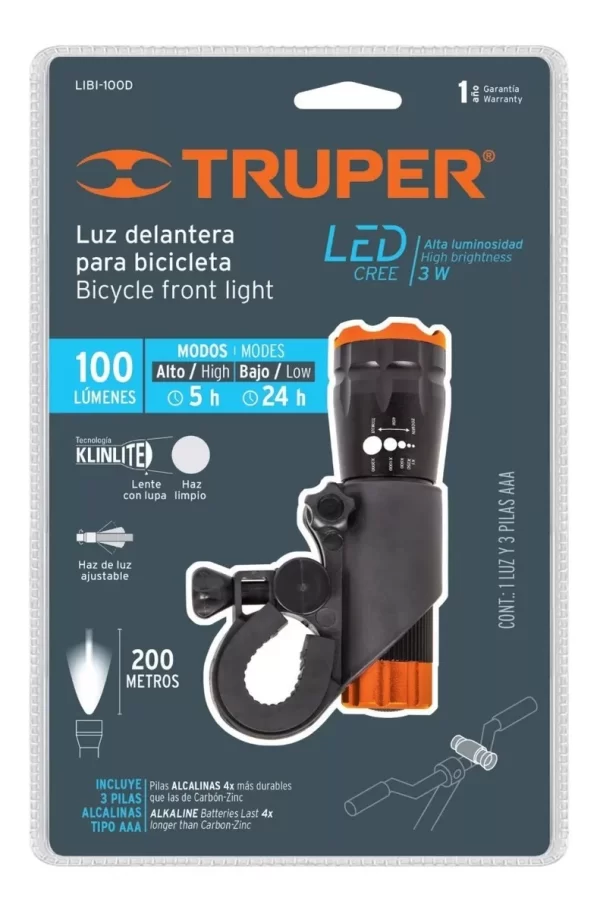 Linterna Delantera Bicicleta Led Truper - Imagen 5