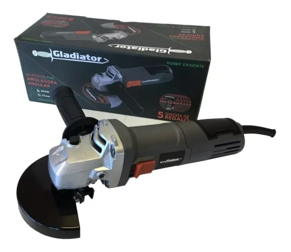 Esmeril Angular 4 1/2 800w + 5 Discos Gladiator - Imagen 3