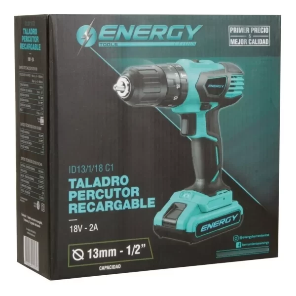 Taladro Inalambrico 18v Energy 1 Bat + Carg - Imagen 4