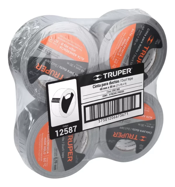 Duct Tape Cinta Americana Ductos 48mm X 30mt Truper Ferrenet - Imagen 5