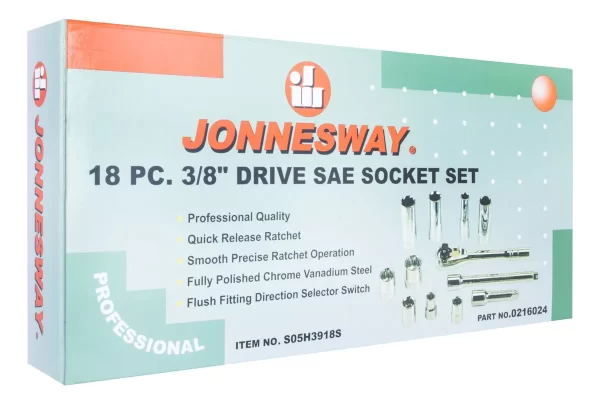 Juego Dados 3/8 18pcs Pulgadas Jonnesway - Imagen 3