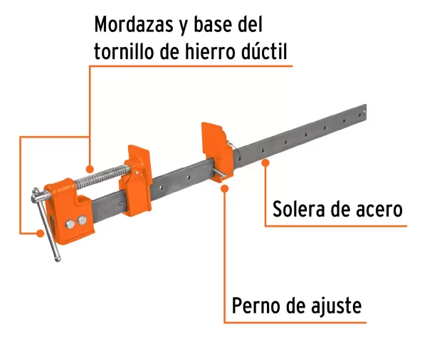 Prensa Sargento Carpintero 60cm Truper - Imagen 4