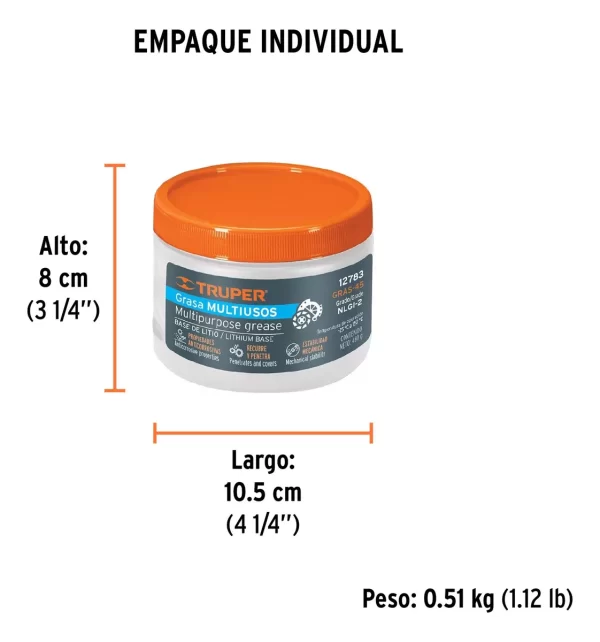 Grasa Multiuso Lubricante 450gr Truper - Imagen 3