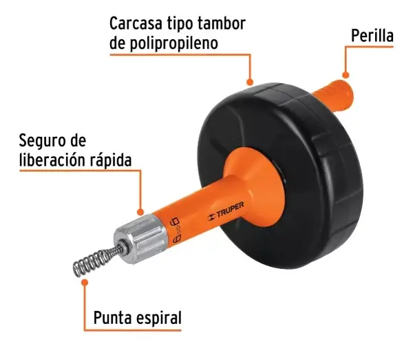 Destapacaños 76m X 84mm Alma Nylon Truper - Imagen 2