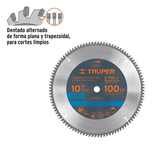 Disco Sierra 10  X 100 Dientes Truper - Imagen 2