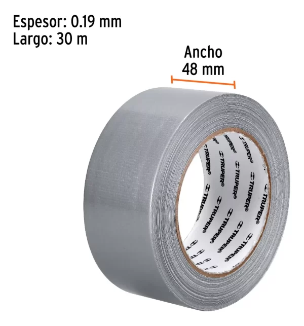 Duct Tape Cinta Americana Ductos 48mm X 30mt Truper Ferrenet - Imagen 3