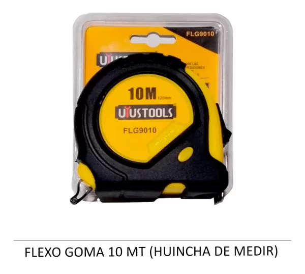 Huincha Cinta Medir Goma 10mts X 25mm Uyus - Imagen 3