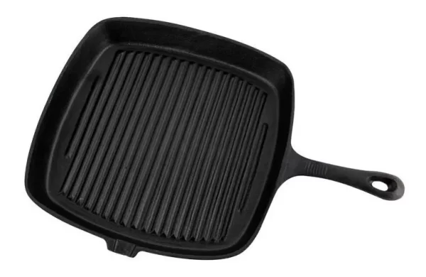 Sarten Grill Cuadrado Plancha Hierro Fundido 23cm Lugano Vlc - Imagen 3